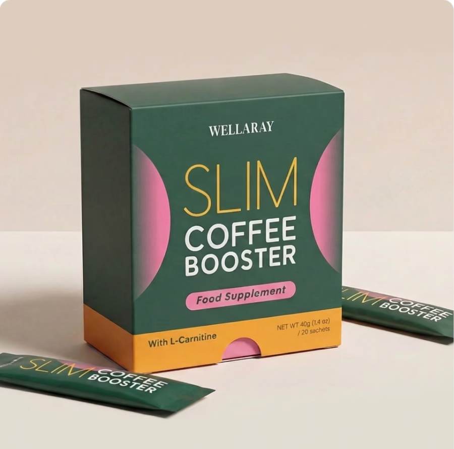 BoĂźte de Wellaray Slim Coffee Booster avec 20 sticks